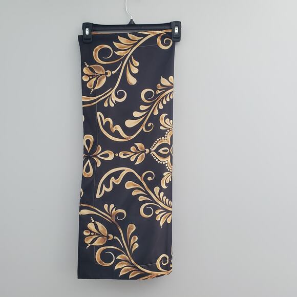 Paisley Print Black & Gold Pillow Sham Set - Picture 2 of 6